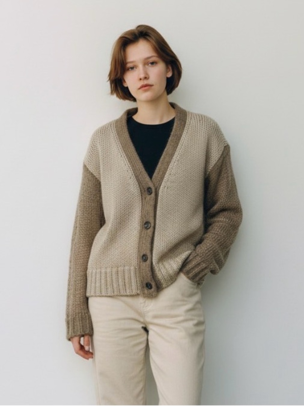 Rare Michael Kors Two-Tone Knit Sweater Size S